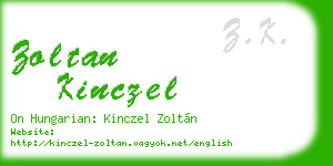 zoltan kinczel business card